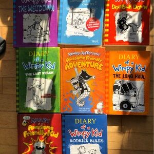 Diary of a Wimpy Kid series books 6 hardcover three paperbacks